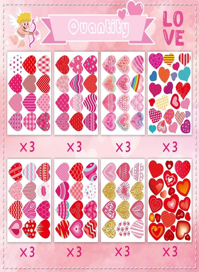 DUJAA Heart Stickers for Kids, Valentines Day Colorful Heart Stickers Valentine's Day Love Decorative Stickers Valentine's Day Party Favors Supplies - Image 2